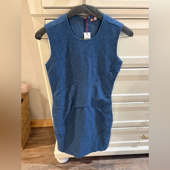 Frances Valentine Elegant Blue Sleeveless Dress - Picture 3 of 7